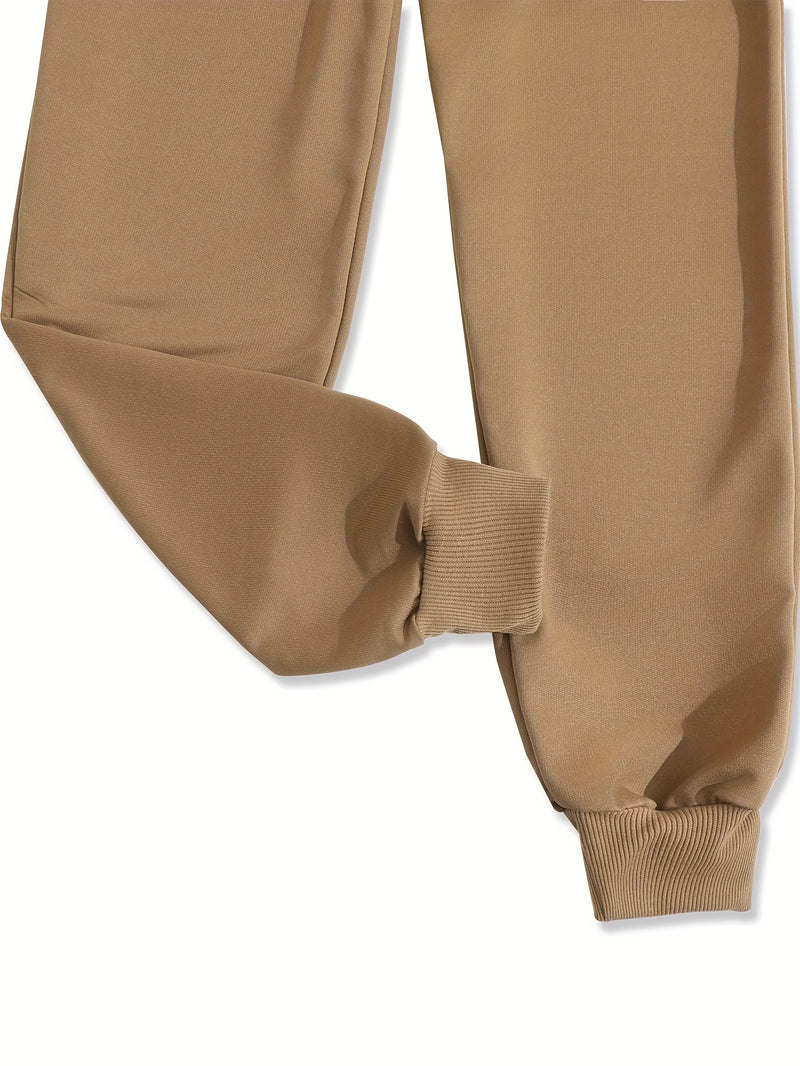 Women's Two-Piece Outfit Featuring Pants with a Letter Print.