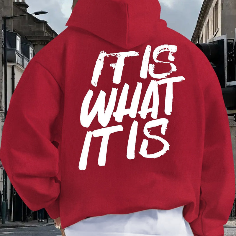 Men's Hooded Printed Sweatshirt.