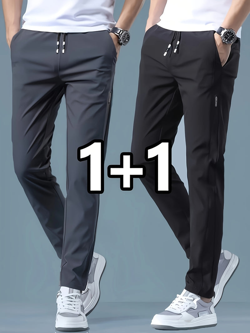 2-pcs Men's Quick-Dry Breathable Jogger Pants.