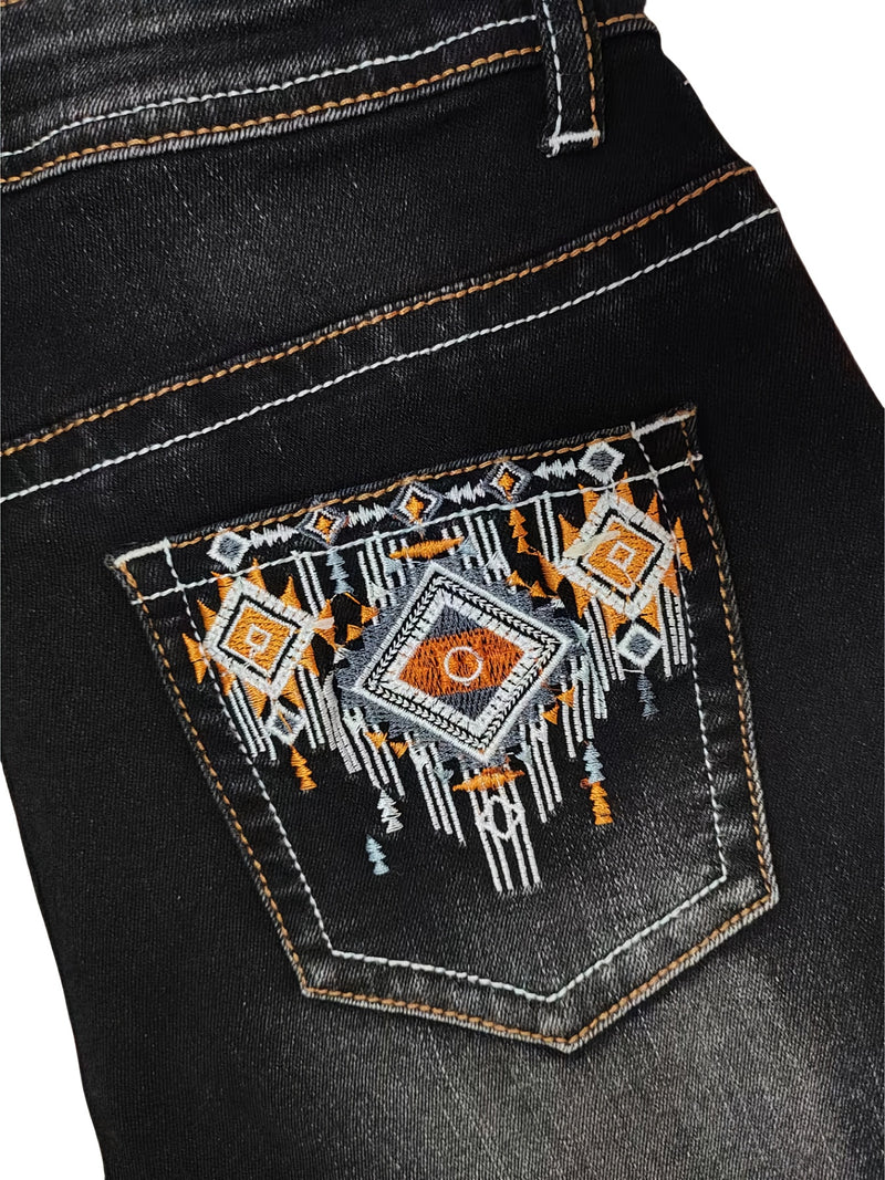 Women's Mid-rise Stretch Denim Pants.