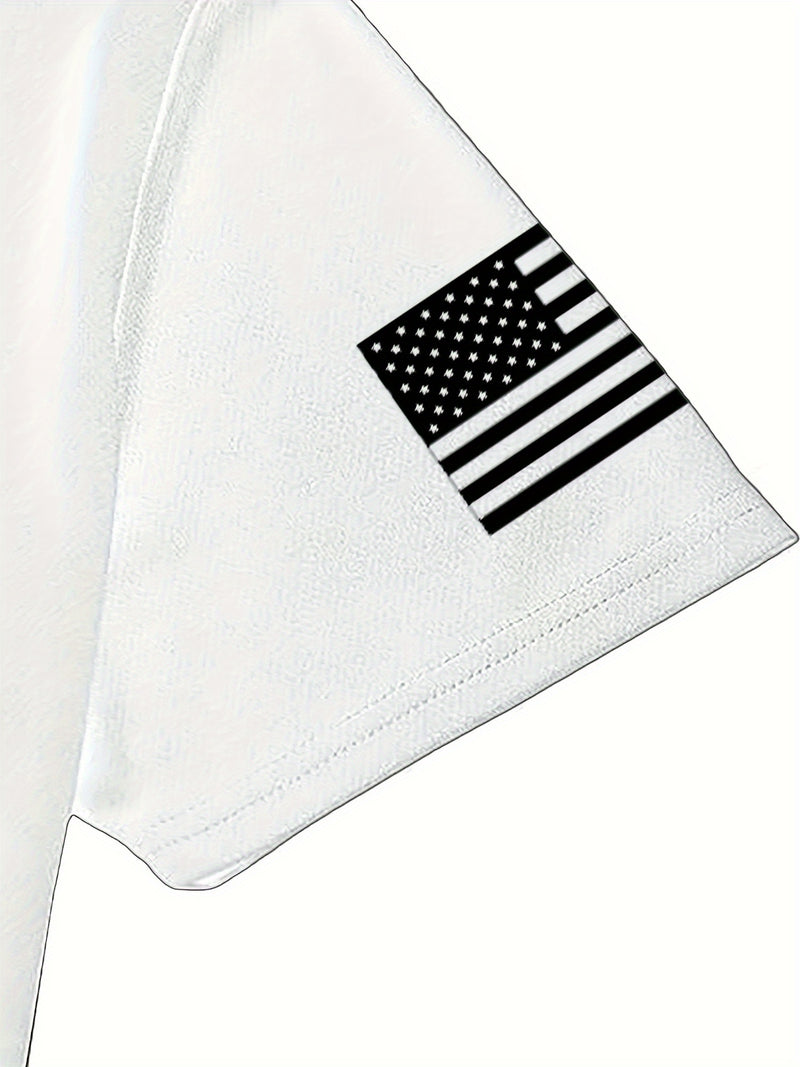 2pcs Men's Casual Fashion Set, Round Neck Short Sleeve T-Shirt.