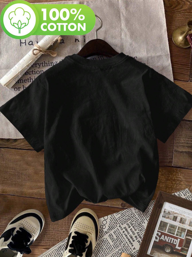 Women’s T-Shirt - Cute -Gudedata Ma Print Short Sleeve Crew Neck.