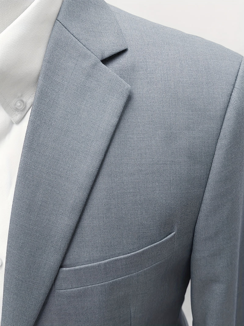 A Men'S Two-Piece Suit Featuring a Easy And Stylish Design.