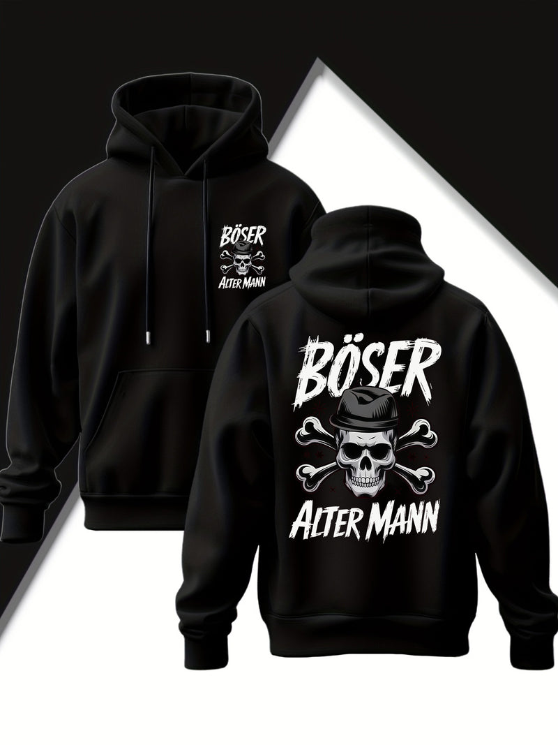 Men's Edgy Gothic Hooded Sweatshirt.