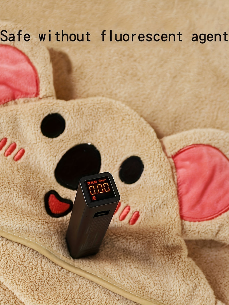 1-Pack Kids Hooded Bathrobe - Animal Cartoon Design.