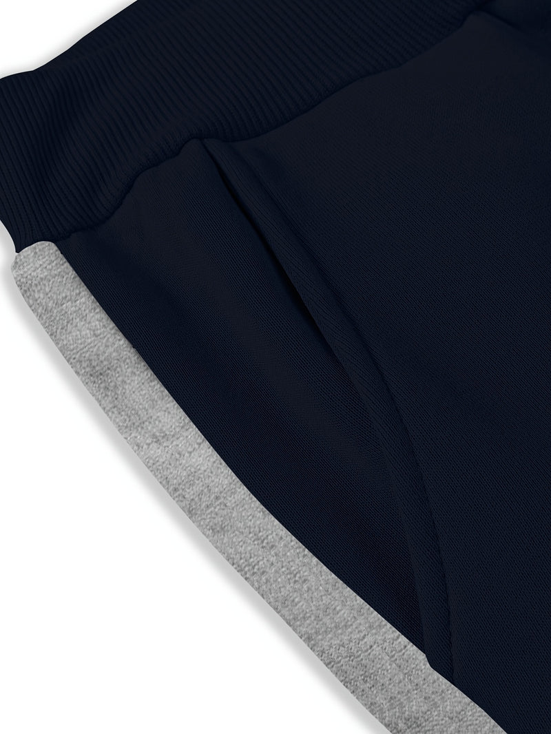 Stylish Men's Color-Blocked Jogger Pants Featuring a Striking Print Design.