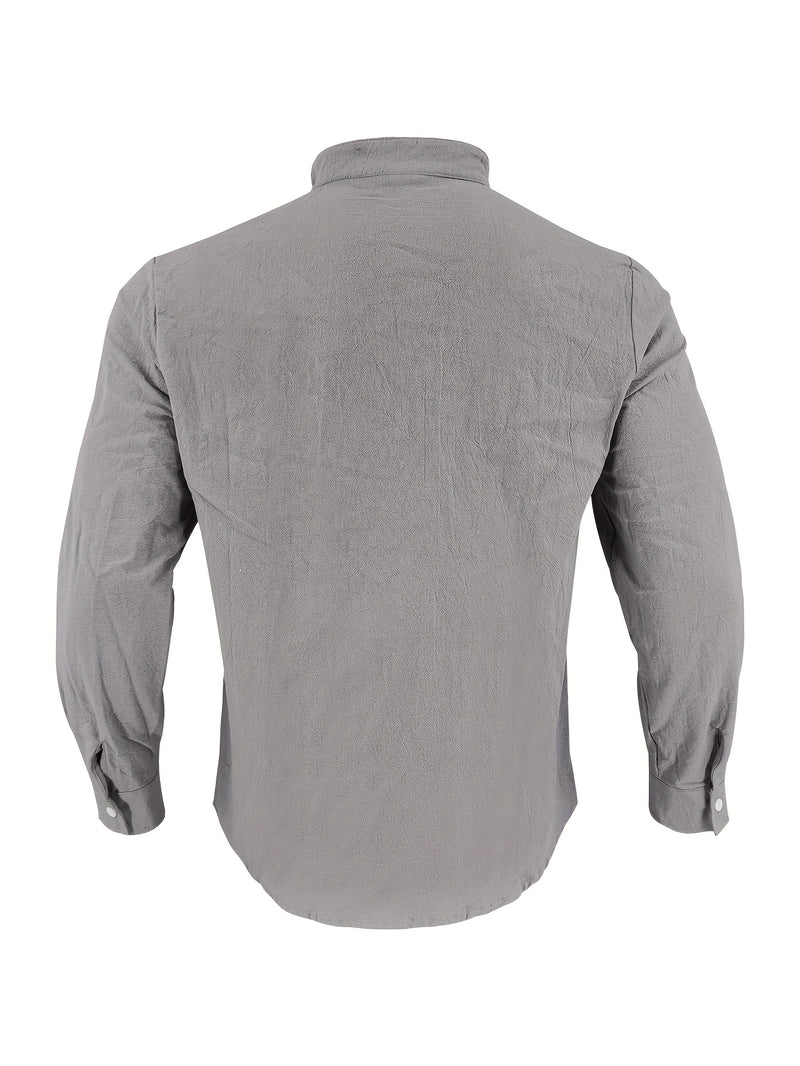Men's Breathable Fabric Short-Sleeve V-Neck Oversized Casual T-Shirt.
