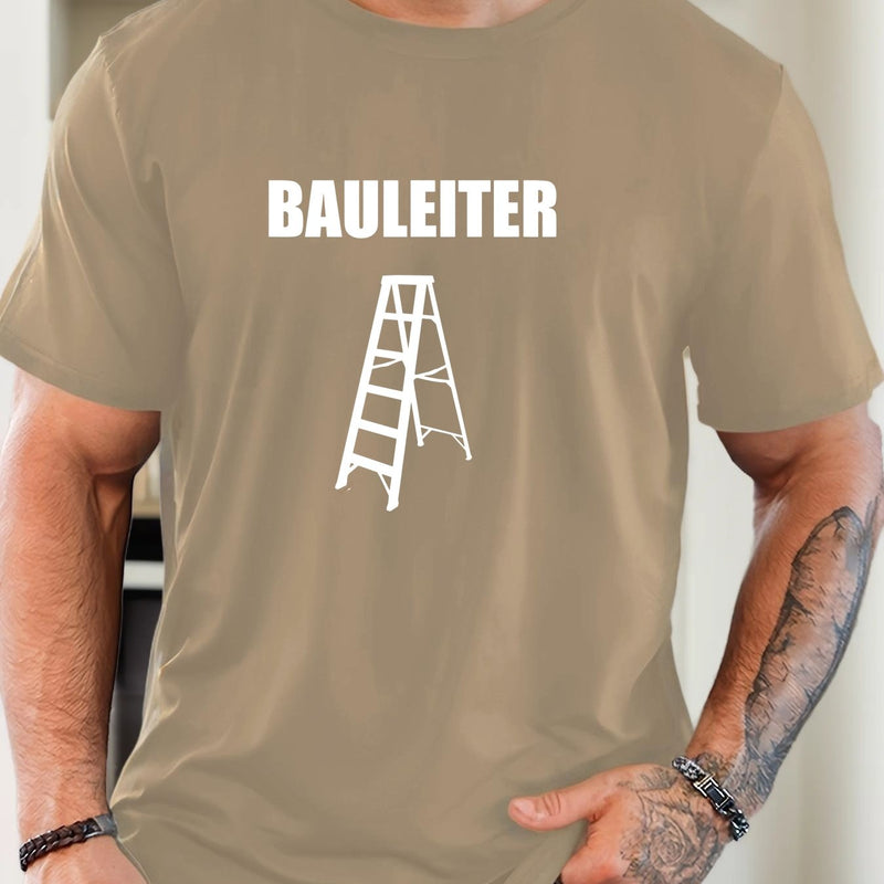 Men's BAULEITER Graphic work ladder print T-Shirt.