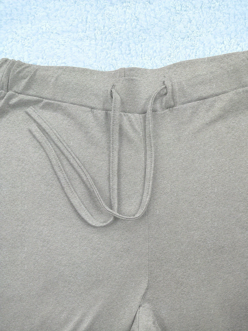 European and American Women's Fashion Flared Straight-Leg Pants.