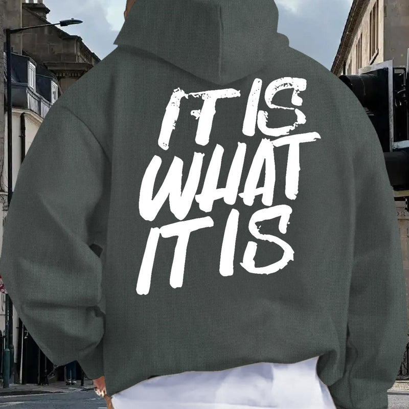 Men's Hooded Printed Sweatshirt.