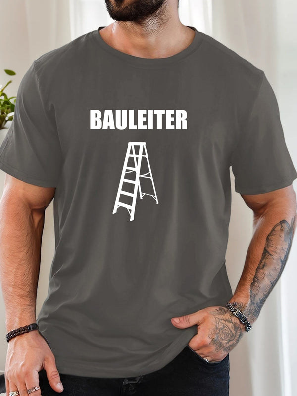 Men's BAULEITER Graphic work ladder print T-Shirt.