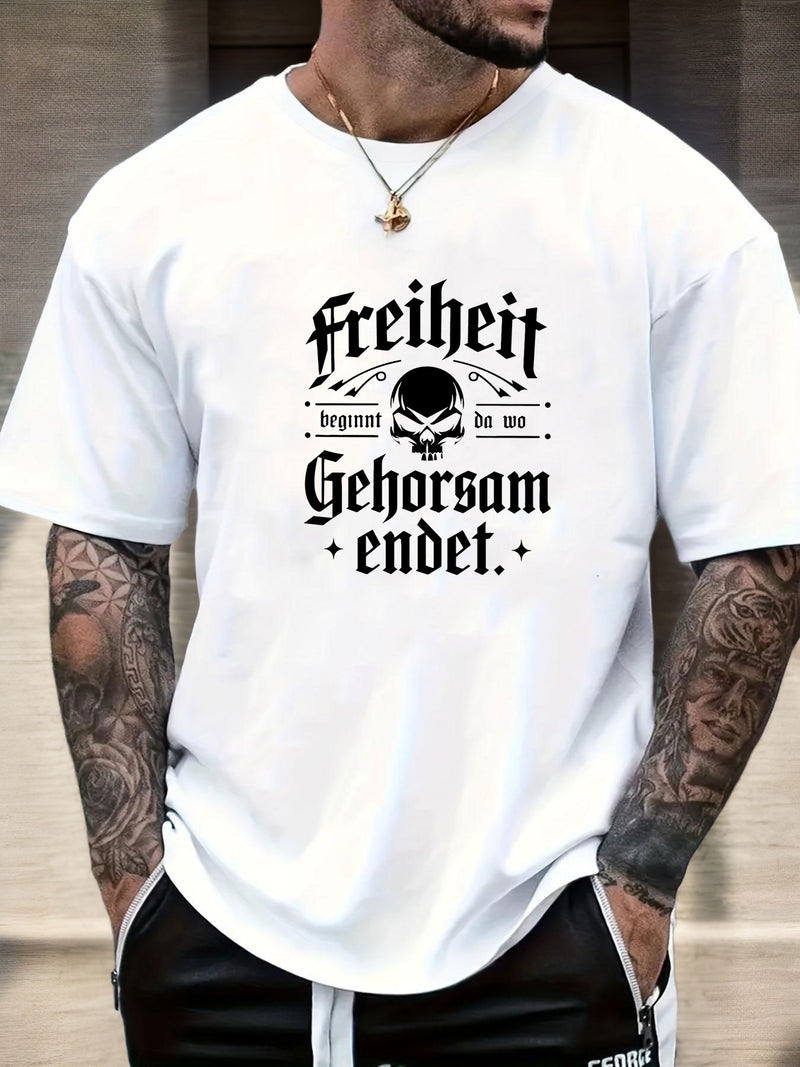 Men's Print Summer Casual Short Sleeve T-Shirt.