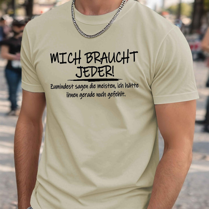 Men’s Funny German Crinkle Plus Size T-Shirt.