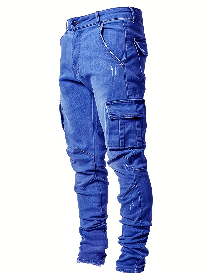 Men's Stylish Long Pants with a Trendy Casual Design.