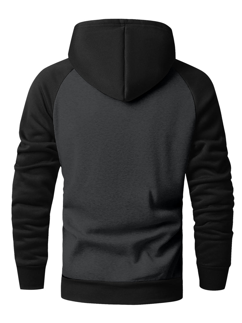 Men's Hooded Color-Blocked Sweatshirt.