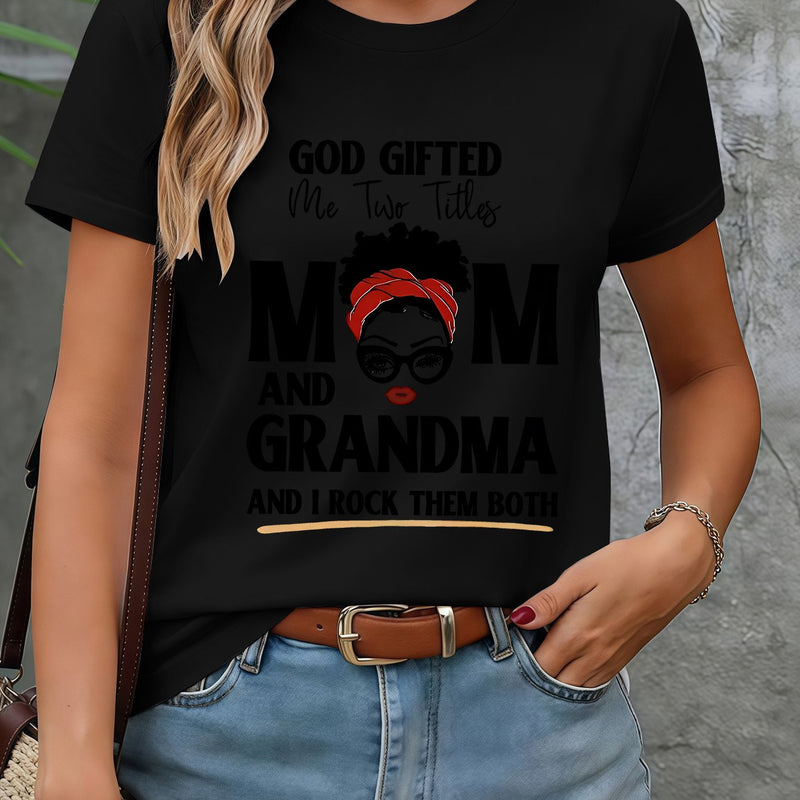 Women's T-shirt with a Printed Silhouette of a Woman.
