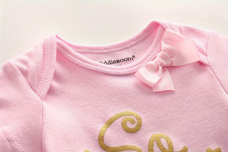 5pcs Summer Cartoon Baby Girl Bodysuits.