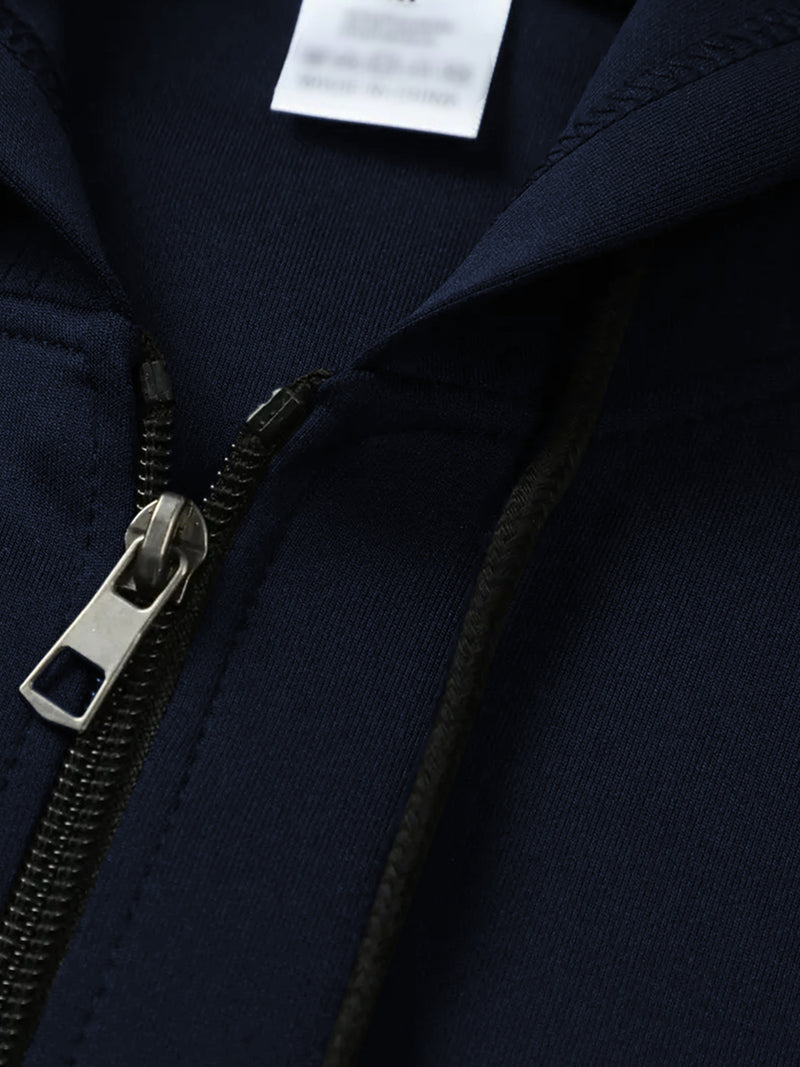 Men's Spanish Flag & Spain Lettering Print Hooded Jacket.