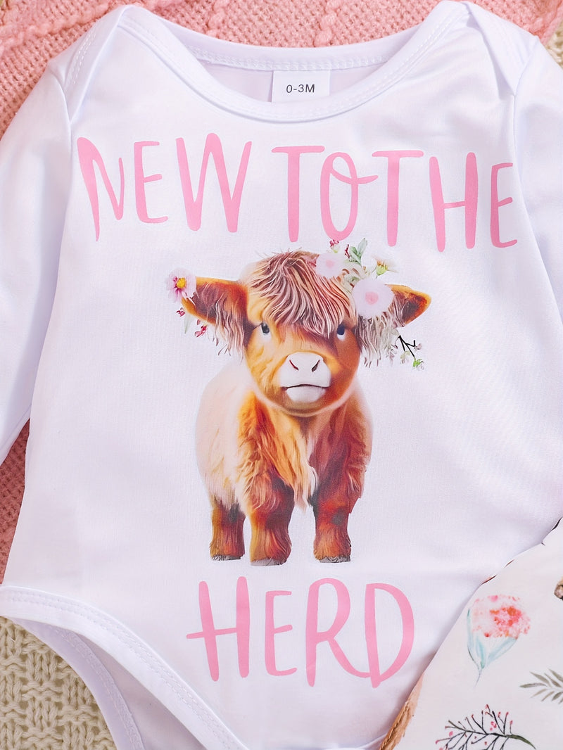 New to the Herd Newborn Boy Girl Bodysuit.