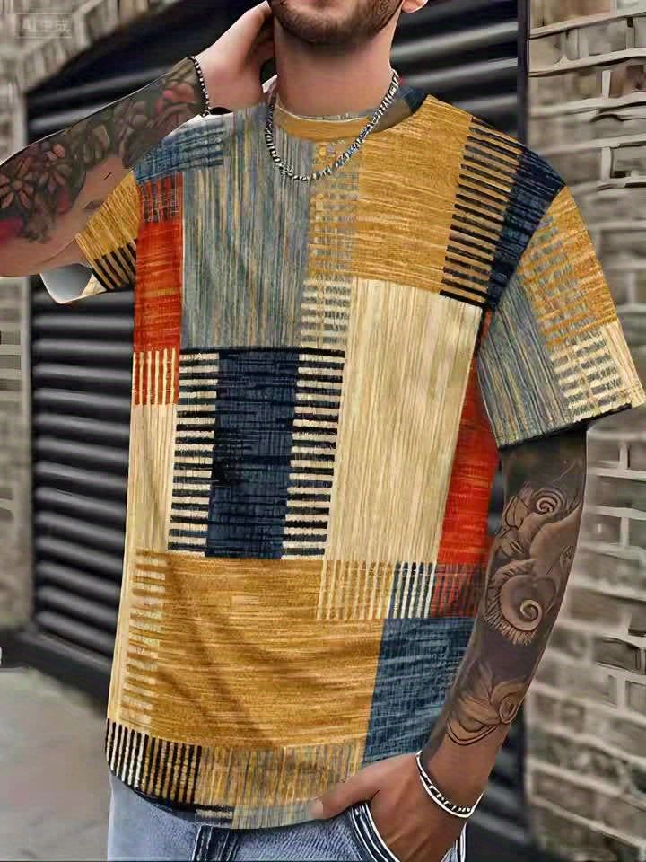 Men's 3D Short Sleeve Print T-Shirt.