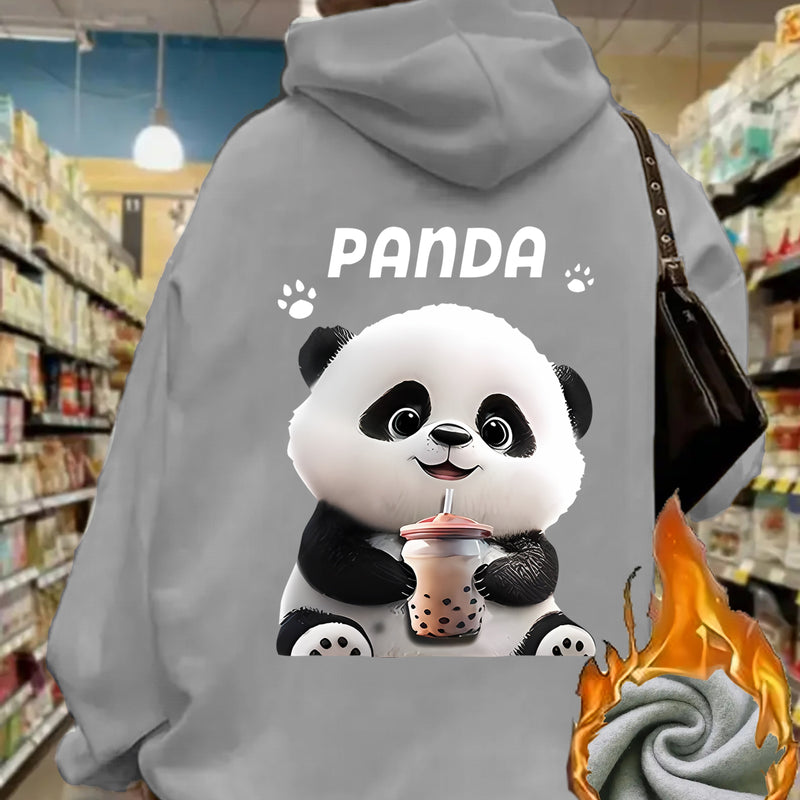 Women's Cozy Fleece-Lined Hoodie with Drawstring & Kangaroo Pocket.