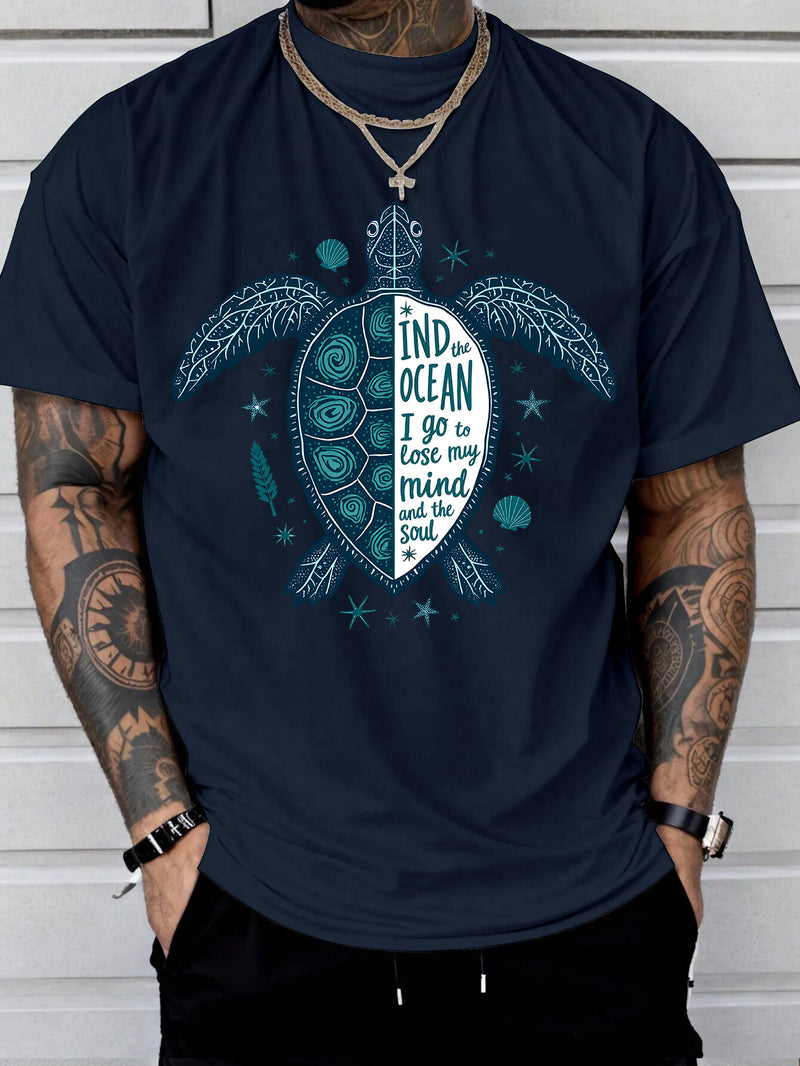 Men'S Fashion Short Sleeve Print T-Shirt.