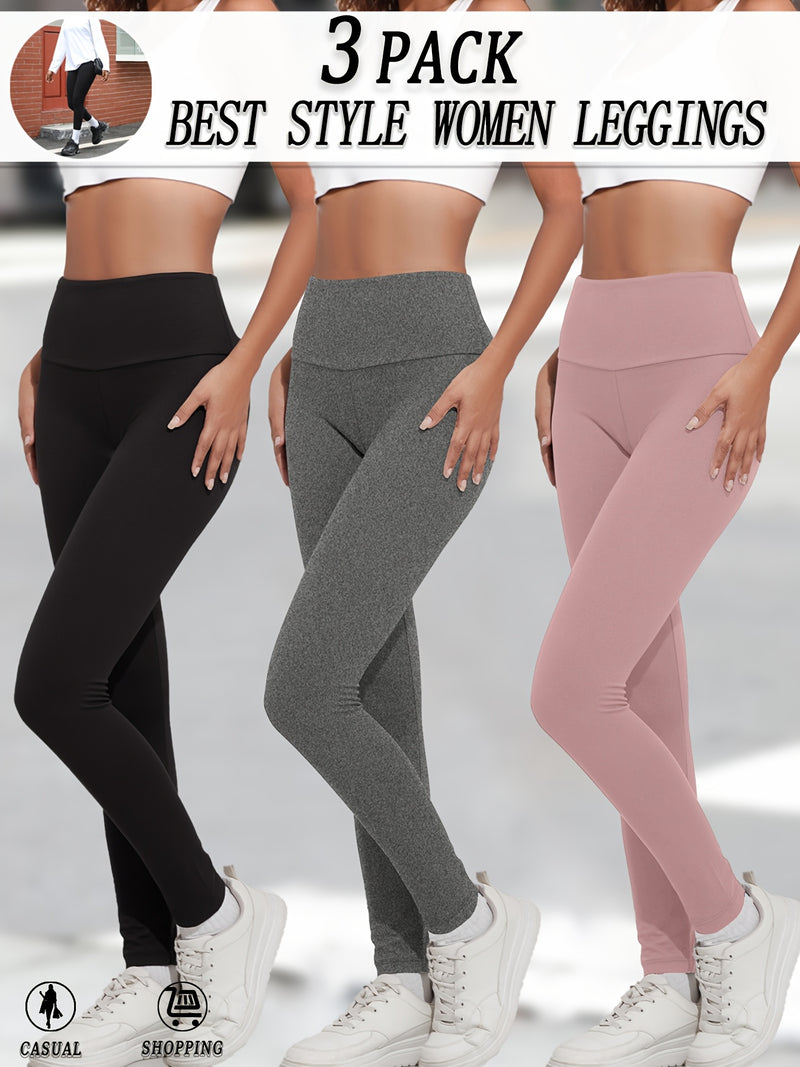 Set of 3 Ultra Comfortable Leggings for Women.