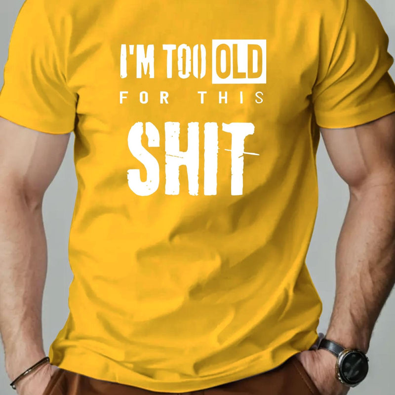 Men's SHIT Graphic Summer Casual Crew Neck Short Sleeve T-Shirt.