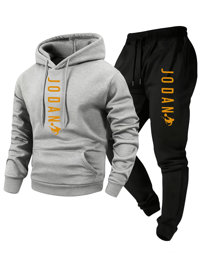 Autumn/Winter Men's -Lined Thick Hooded Sweatshirt and Jogger.