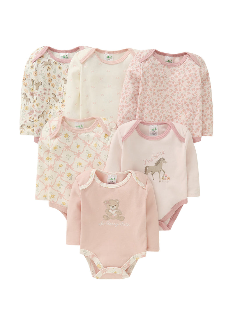 6pcs Set of Newborn Infant Triangle Long-Sleeved.