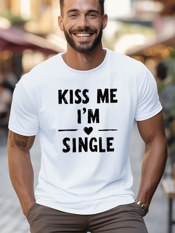Men's Casual Short-sleeved Round Neck T-shirt.