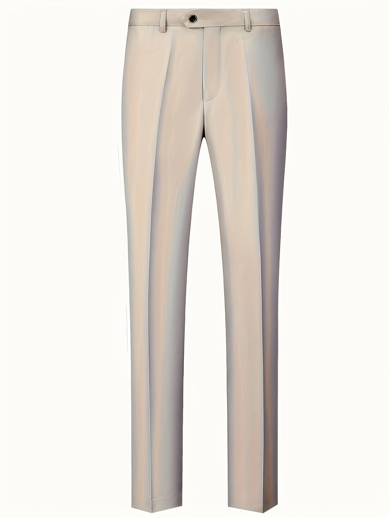 Men's 3pcs Suit with Notch Lapel, Business Formal Set, Includes Jacket.