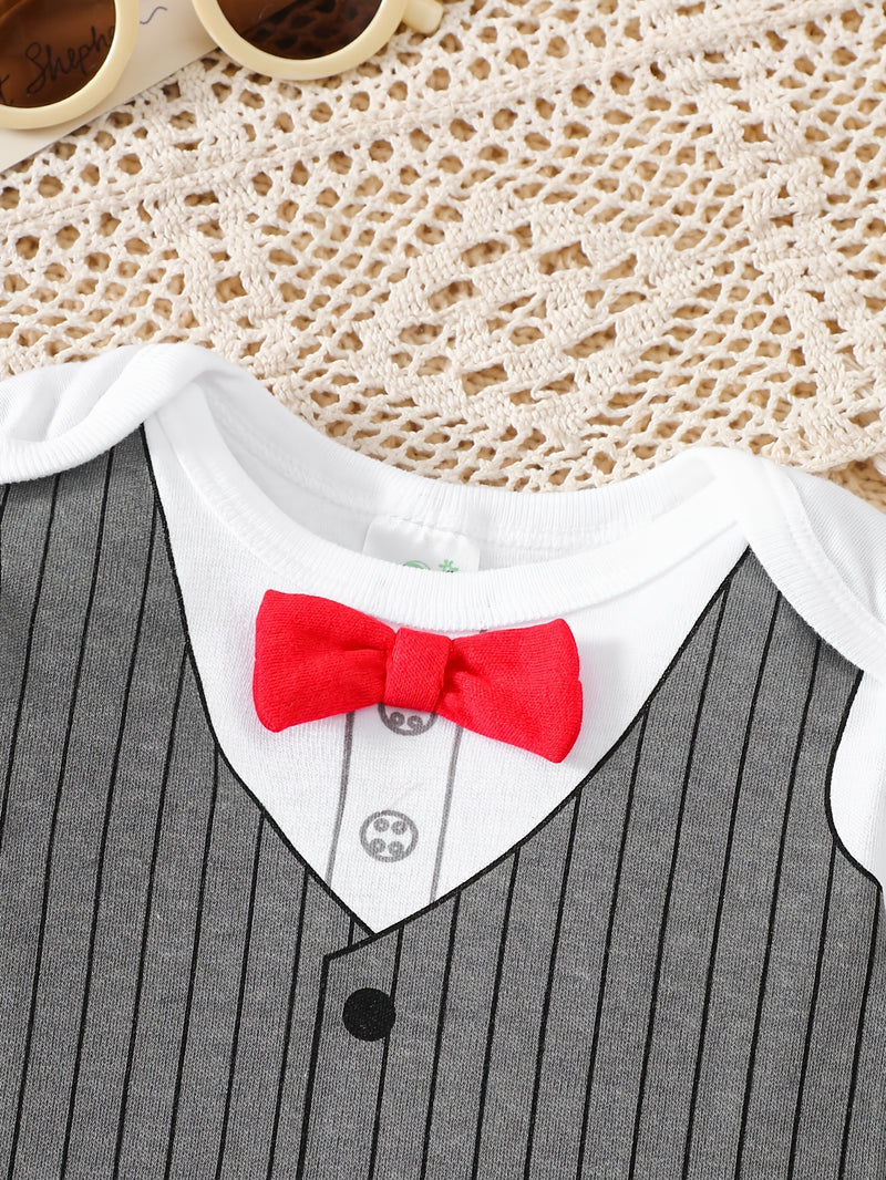 Newborn Baby Boy 5pcs Triangle Bodysuit Set, Summer Suitable for 0-12 Months.