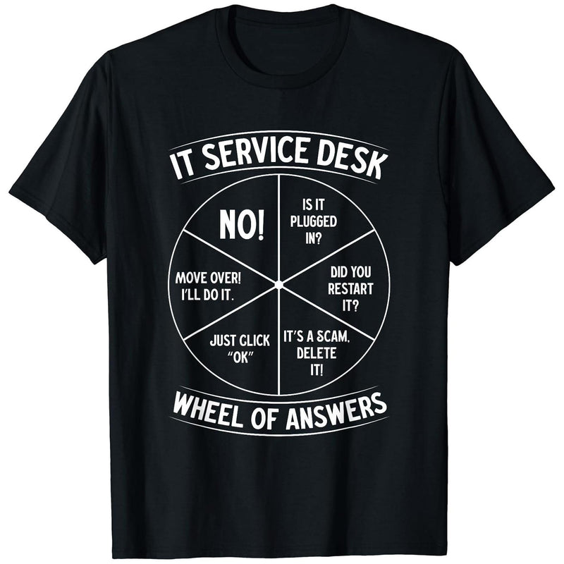 Men's Funny IT Service Desk T-Shirt.