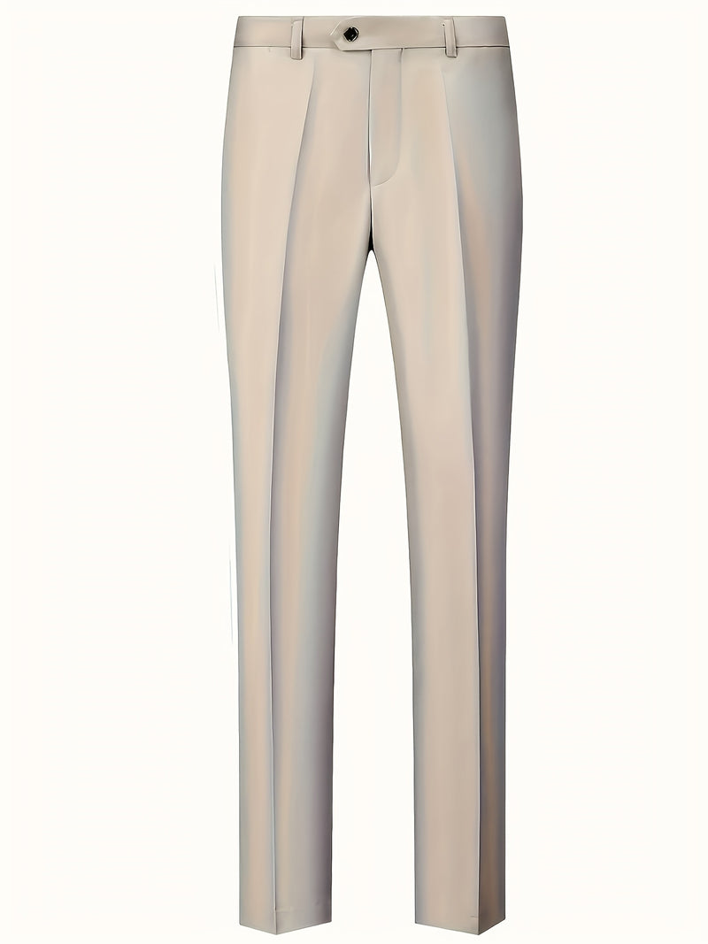 Men's High-End 3pcs Suit Set, Plus Size Men's Suit Set with Pants and Vest.