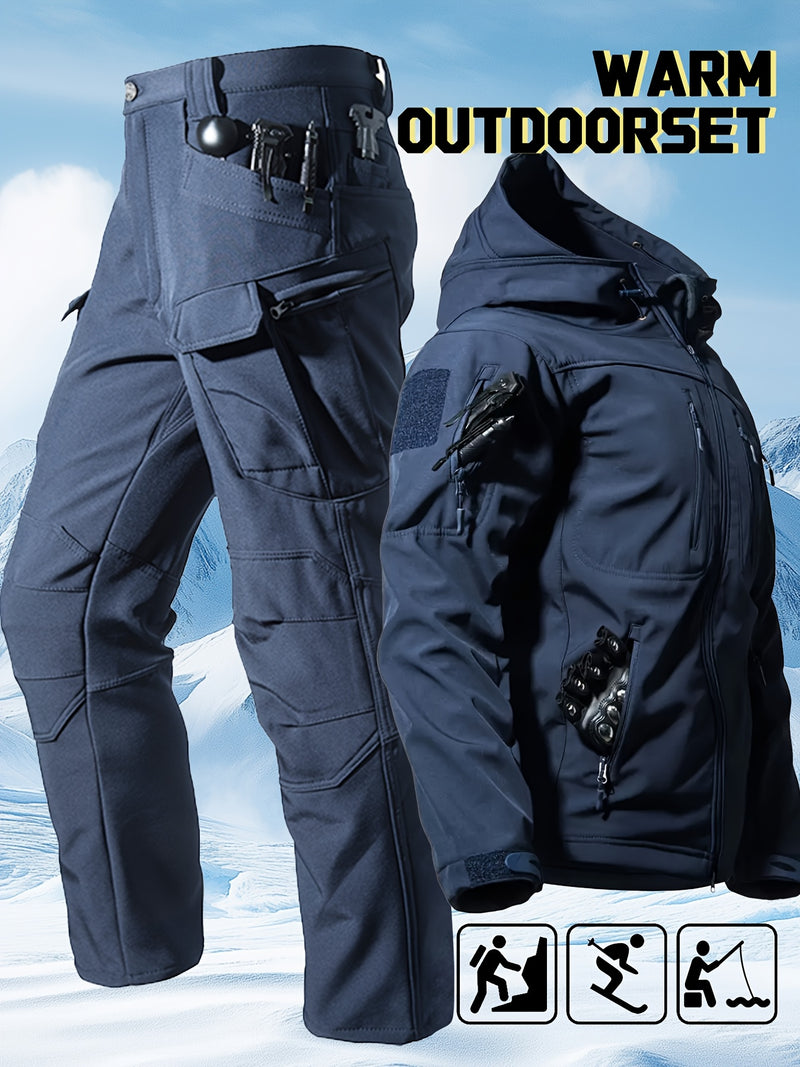 Men'S Two-Piece Set, Autumn And Winter Outdoor Windproof.