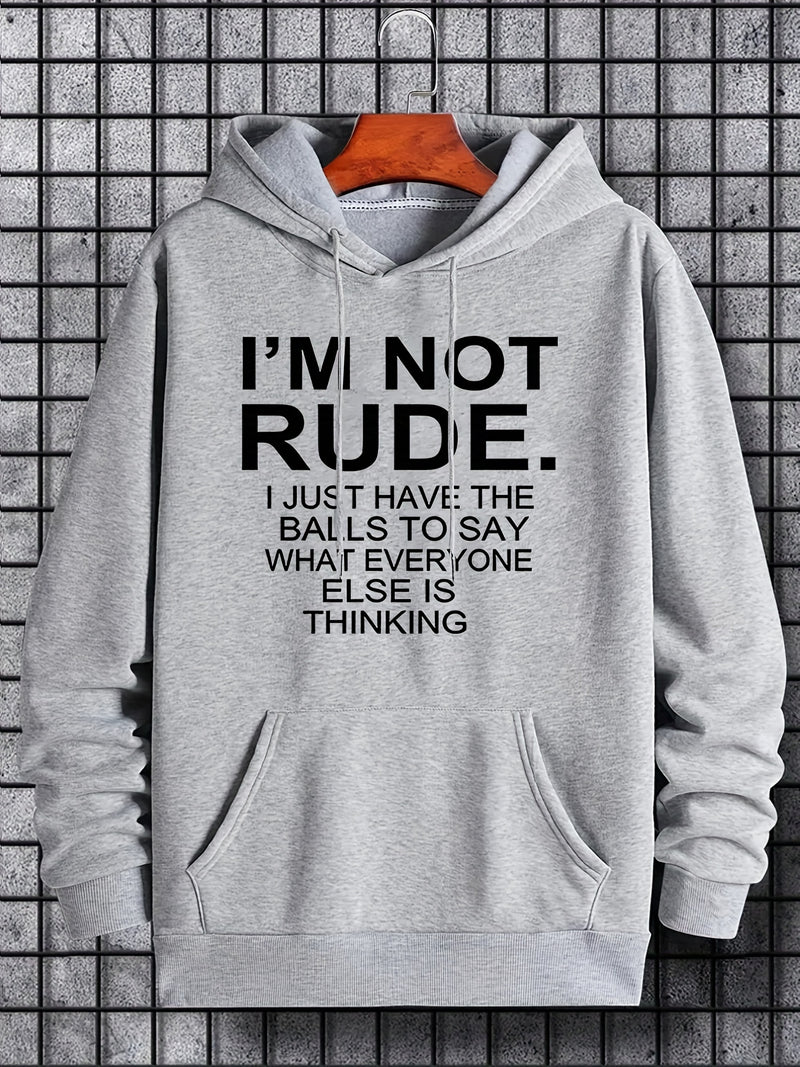 Men's Printed Drawstring Hoodie Sweatshirt.