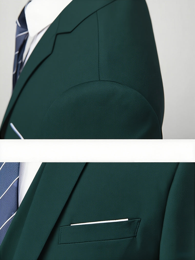 Men's 3pcs Suit Set, Wedding Dress, Vest, Work Uniform.