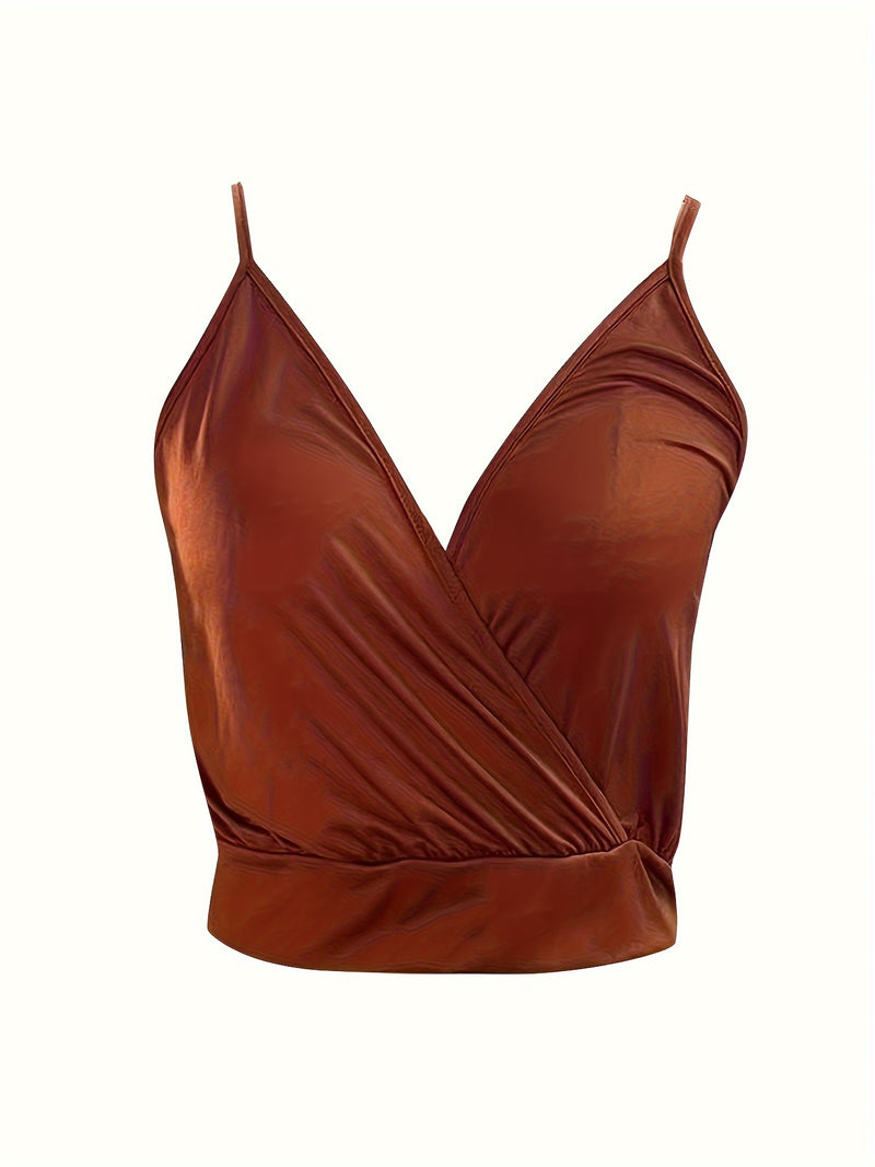 Women’s Two-piece Skirt Set, V Neck Cami Top & Floral Print Skirt Outfits.