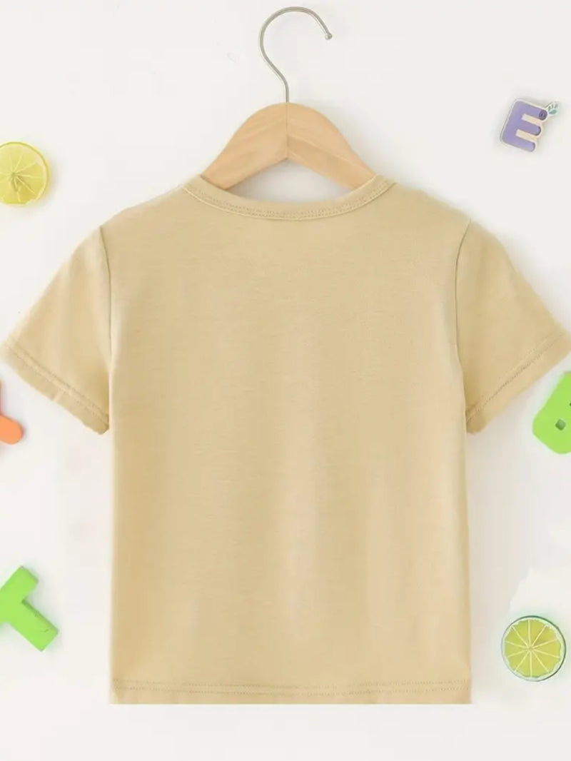 Cartoon Bicycle Print T-Shirt for Boys And Girls.