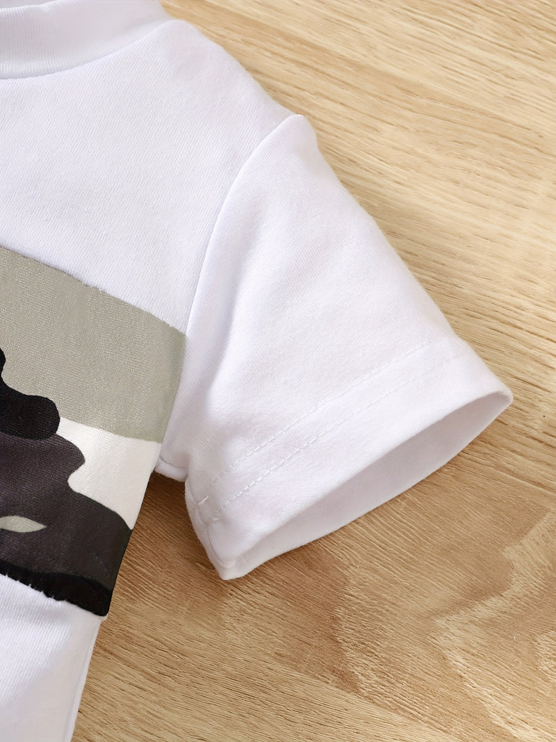 Boys' Printed Short Sleeve Top and Pants Set.