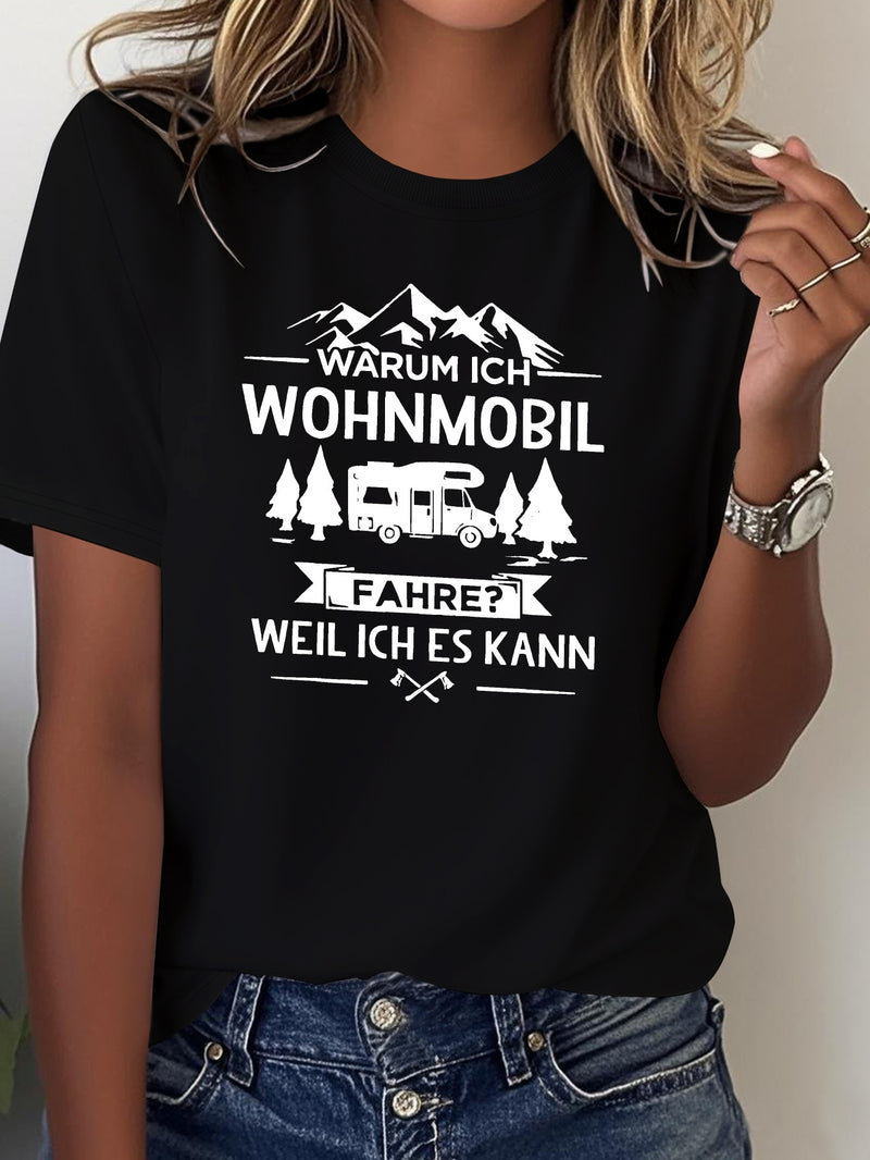 Women's German-Themed RV & Camping T-Shirt.