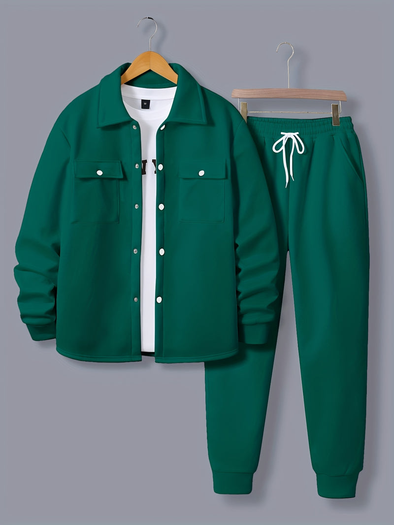 Men's Stylish Versatile Lapel Jacket with Real Pockets And Long Sleeves.