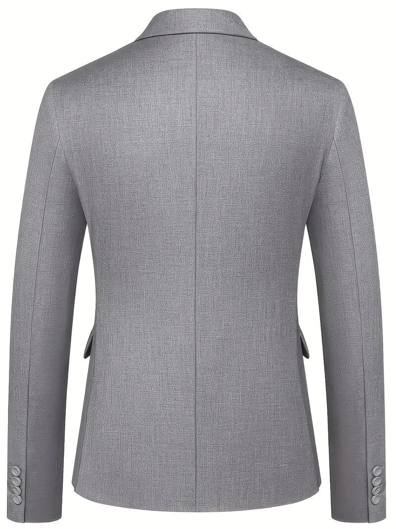 Men's 3pcs Suit Set, Including a Blazer, Vest, And Trousers.