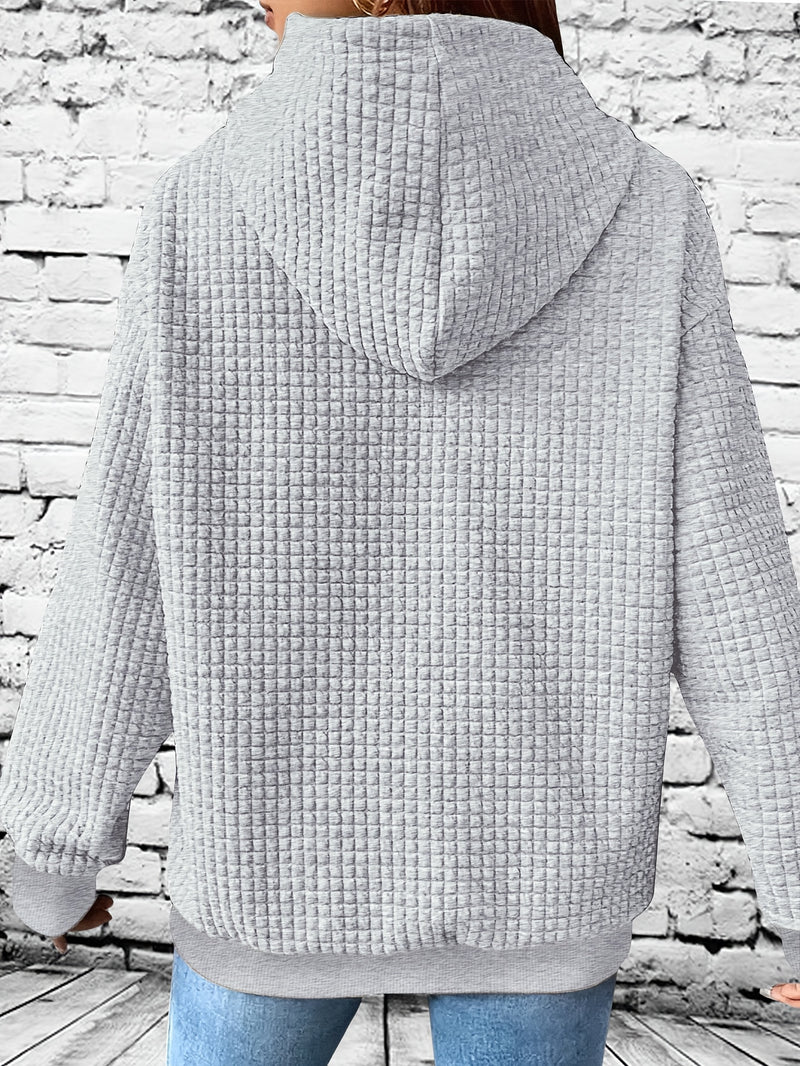 Women’s Patterned Waffle Hoodie.