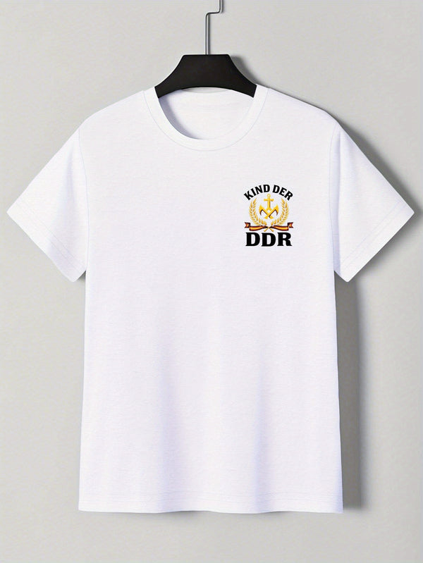 Men'S Casual Summer T-Shirt with Bold DDR