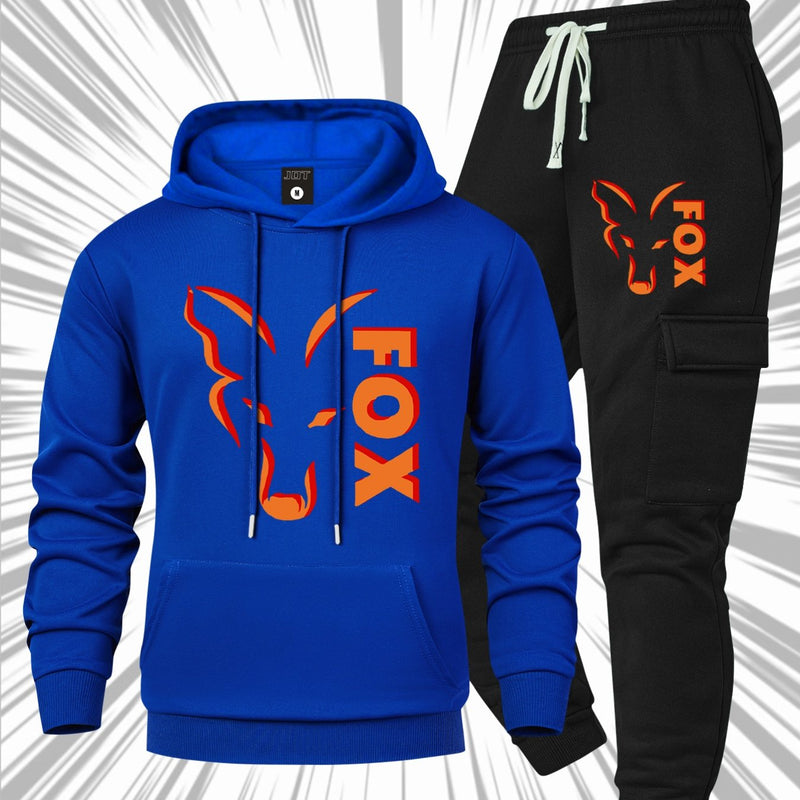 Men's Casual 2pcs Set, Fashion Long Sleeve Streetwear Hoodie.