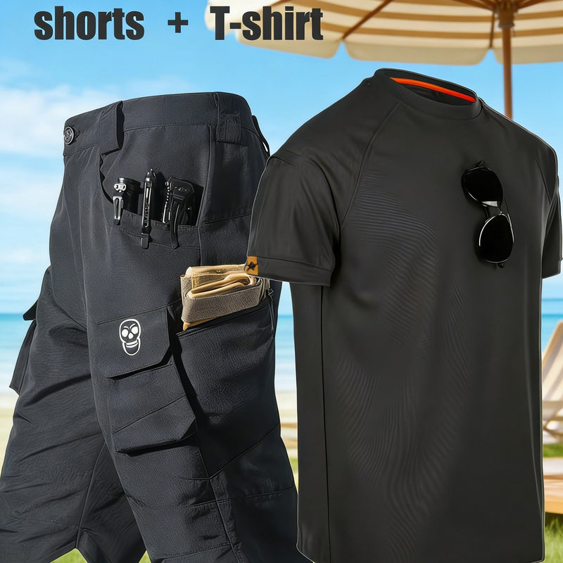 Men's Summer Lightweight Quick-Dry Outdoor Leisure Sports Set.