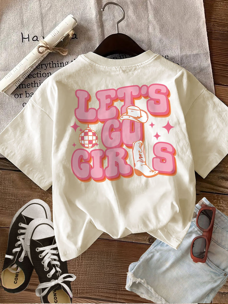 Women’s Graphic Print T-shirt, Short Sleeve Crew Neck Casual.