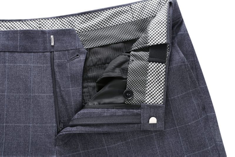 3pcs Men's Slim-Fit Checkered Suit - Notable Suit Suitable for Business.